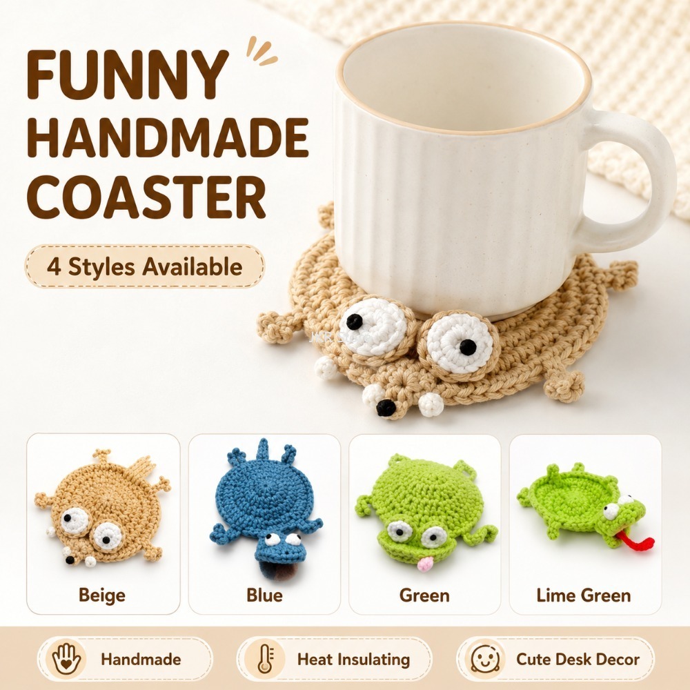 Coffee Tea Uses - Posavasos de Ganchillo con Diseño de