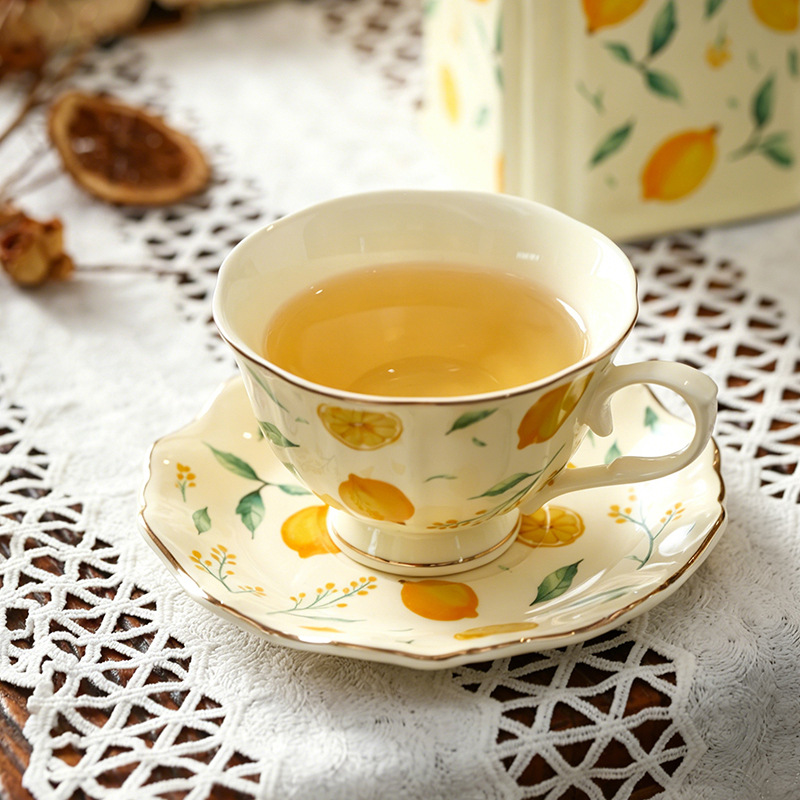 Lemon Tea Coffee - Taza de café de cerámica con