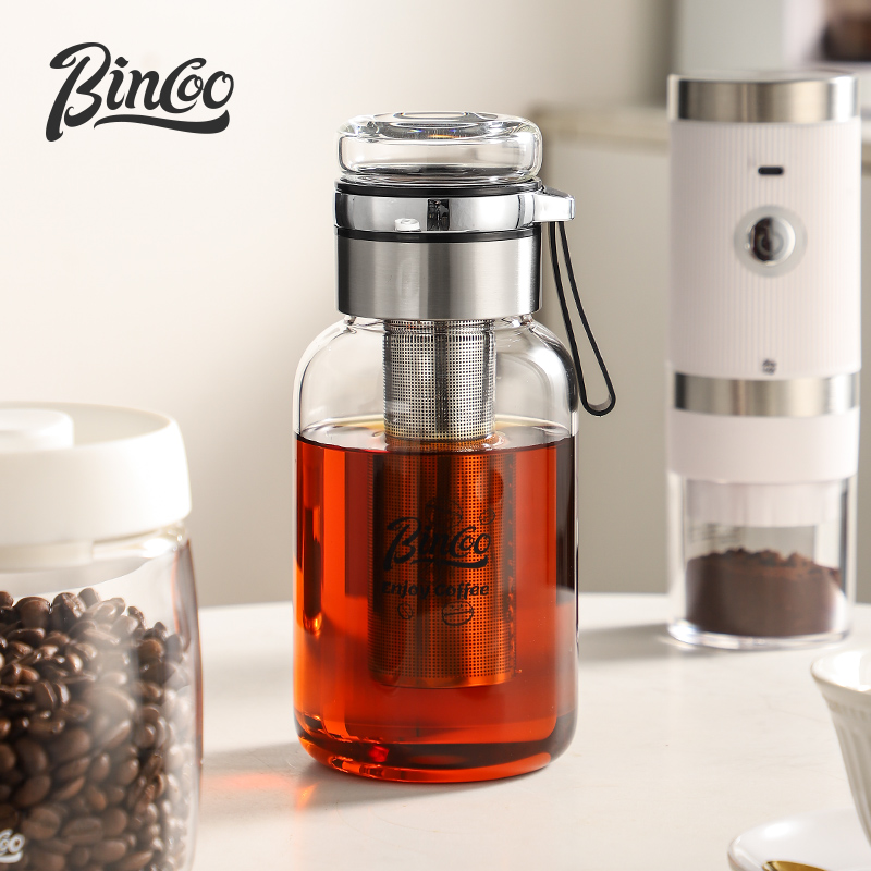 Cold Brew Jar - Bincoo-taza de café transparente de acero