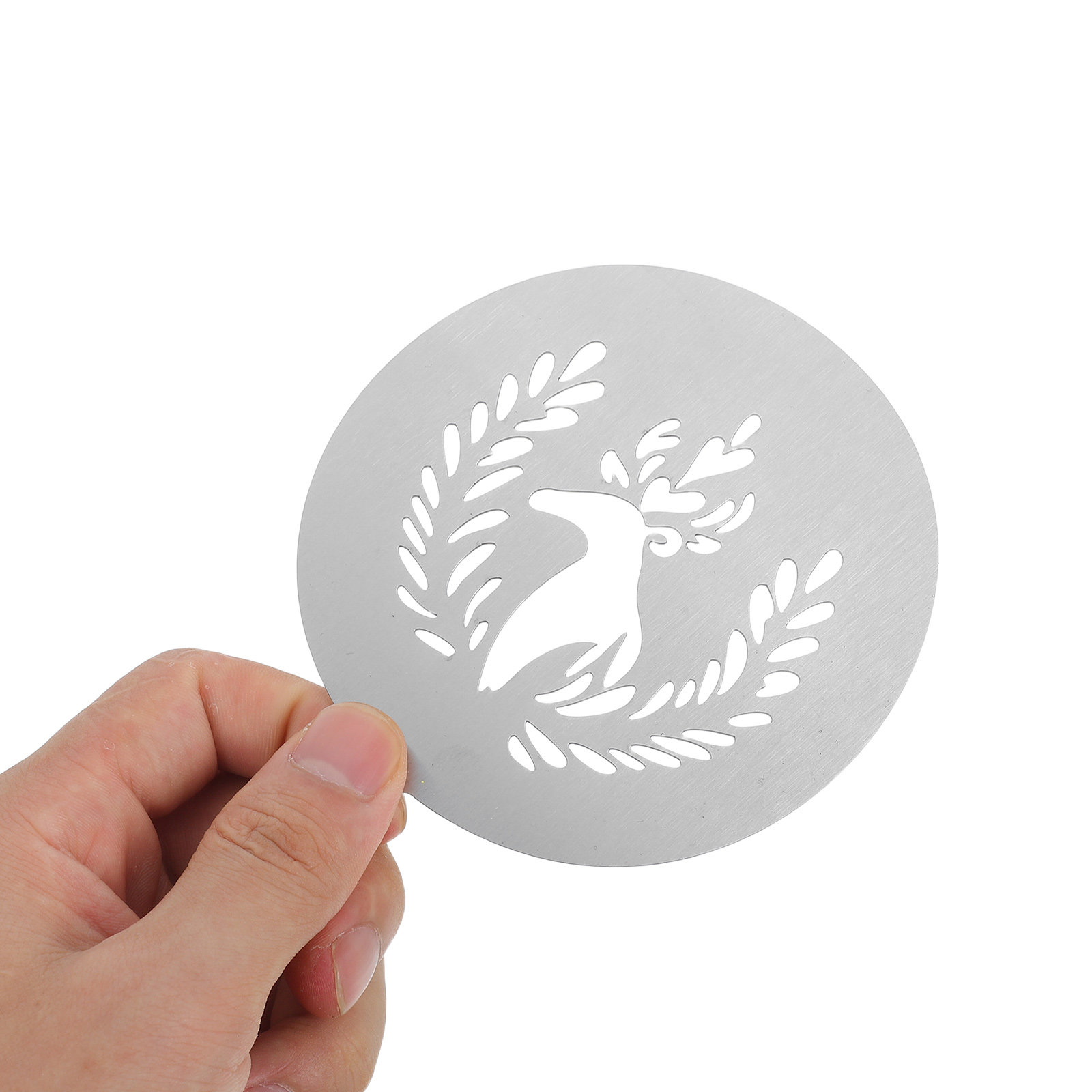 Coffee Stencil Art - 4 Plantillas de Acero Inoxidable Premium