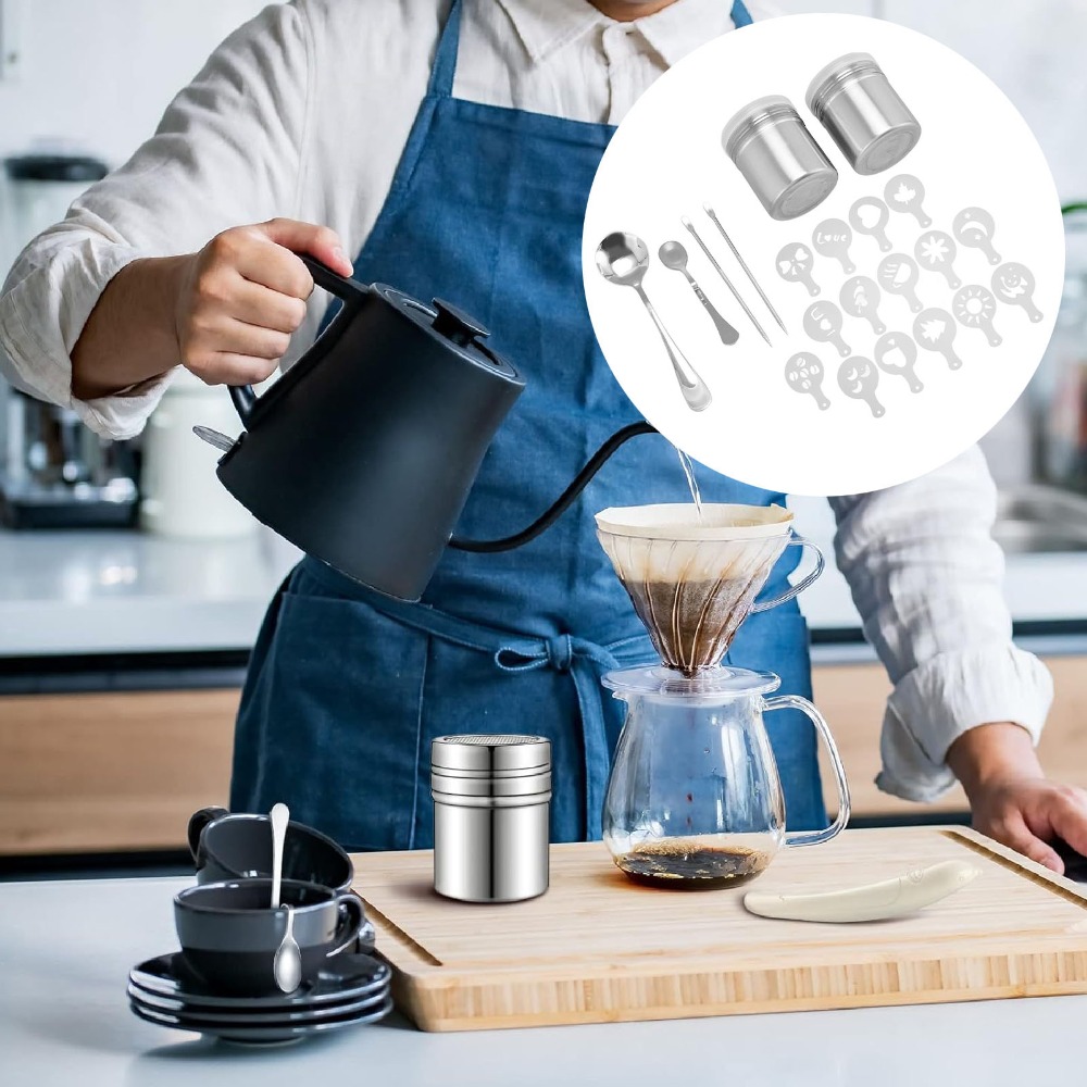Coffee Stencil Art - Pluma de Acero Inoxidable para Latte