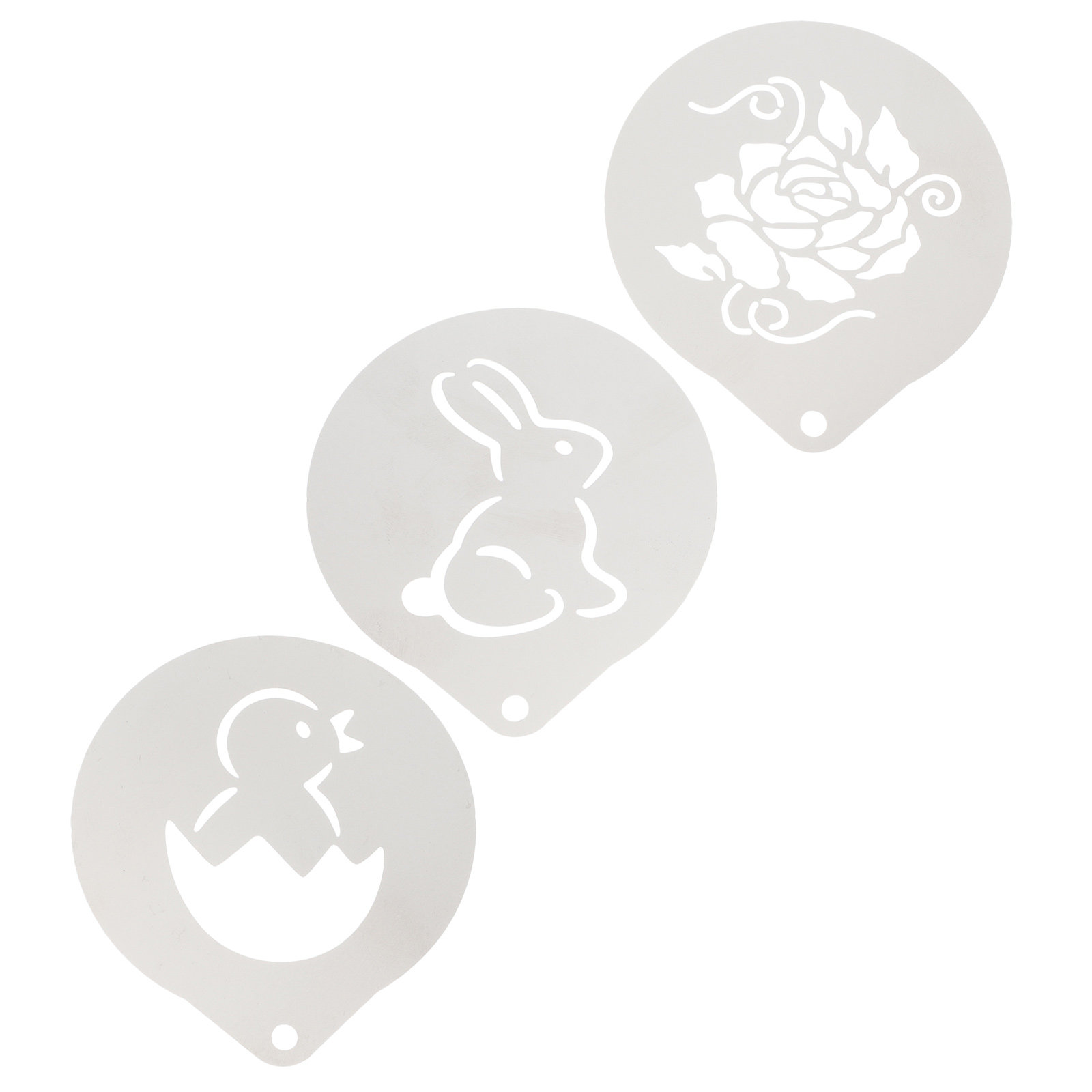 Coffee Stencil Art - Juego de 3 Plantillas de Acero