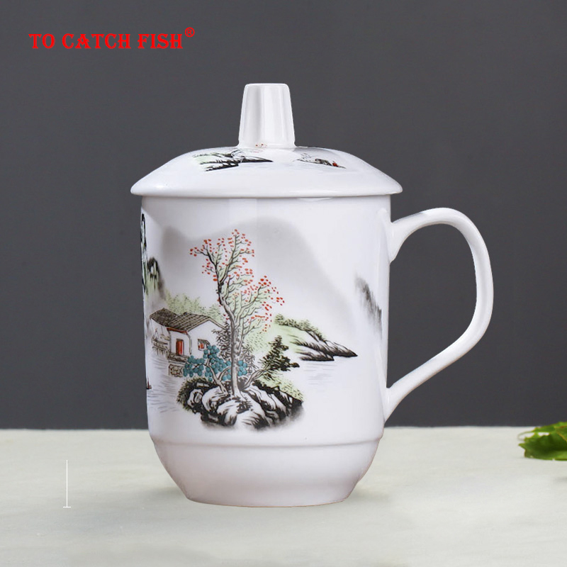 Lemon Tea Coffee - Taza de cerámica de estilo chino,