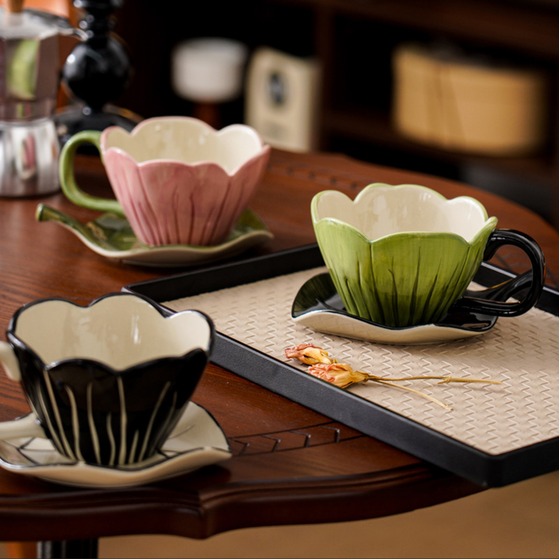 Coffee Tea And Leaf - Juego de platos y tazas de