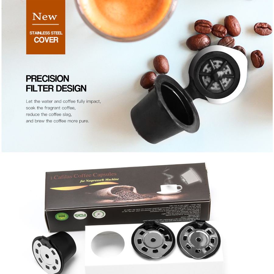 Coffee Tea Spoon - Cápsulas de café reutilizables recargables para
