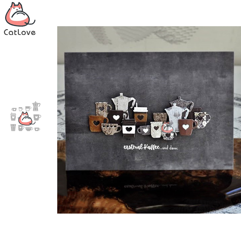 Coffee Stencil Art - Catlove taza de café troqueles de