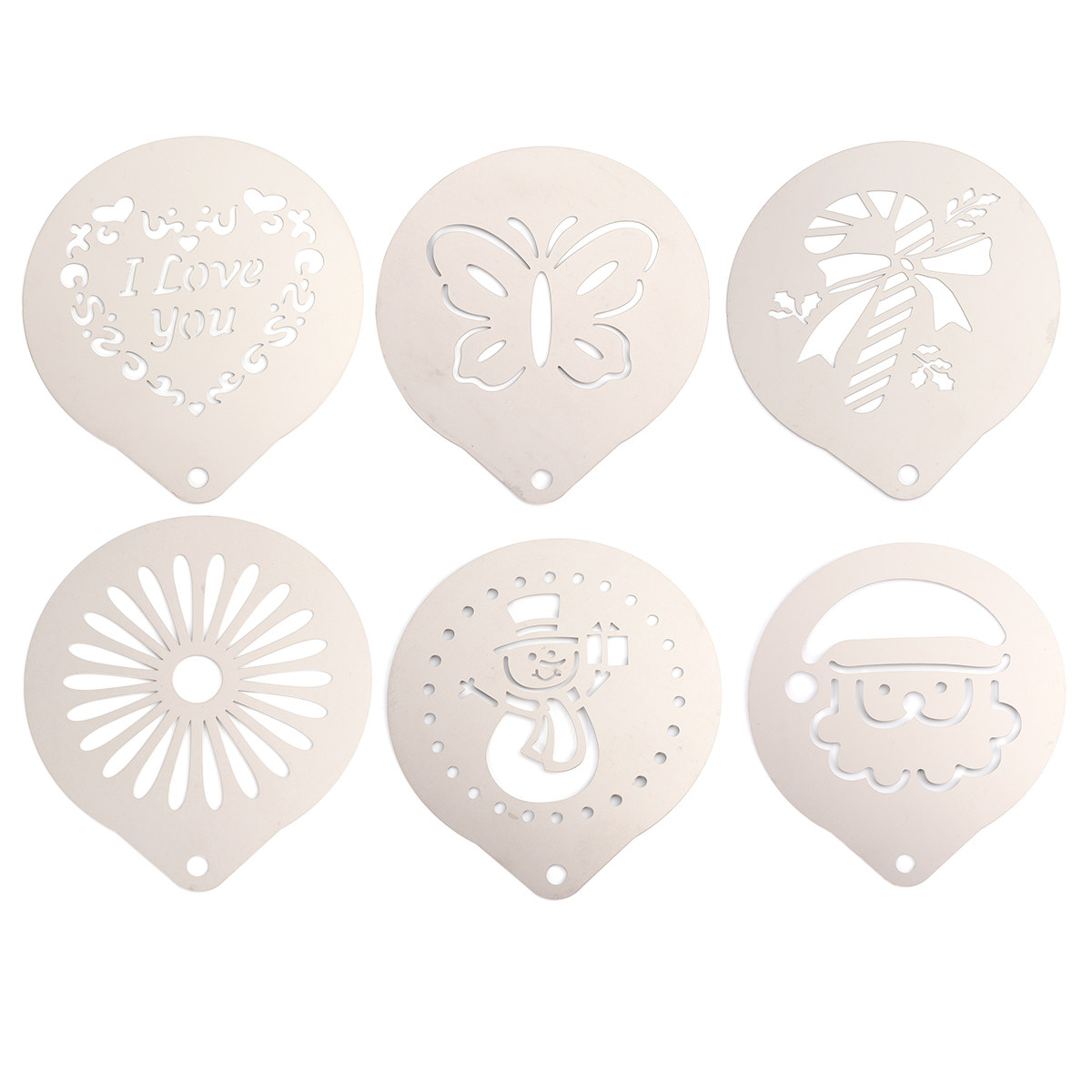 Coffee Stencil Art - 1 Juego de Plantillas para Café