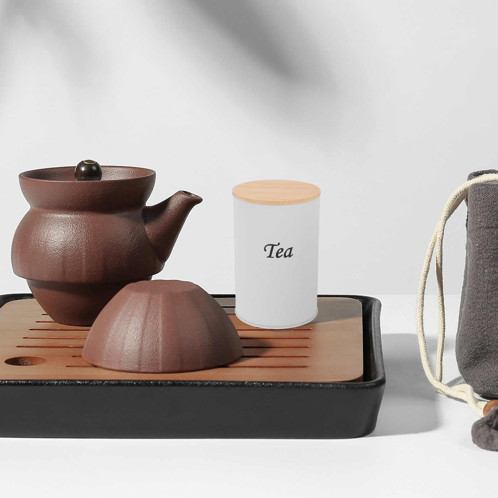 Coffee Tea Bean - Juego de 3 Recipientes Herméticos Redondos