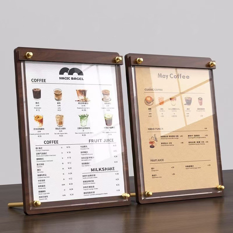 Coffee Tea Stand - Expositor de Menú Personalizado A4/A5 de