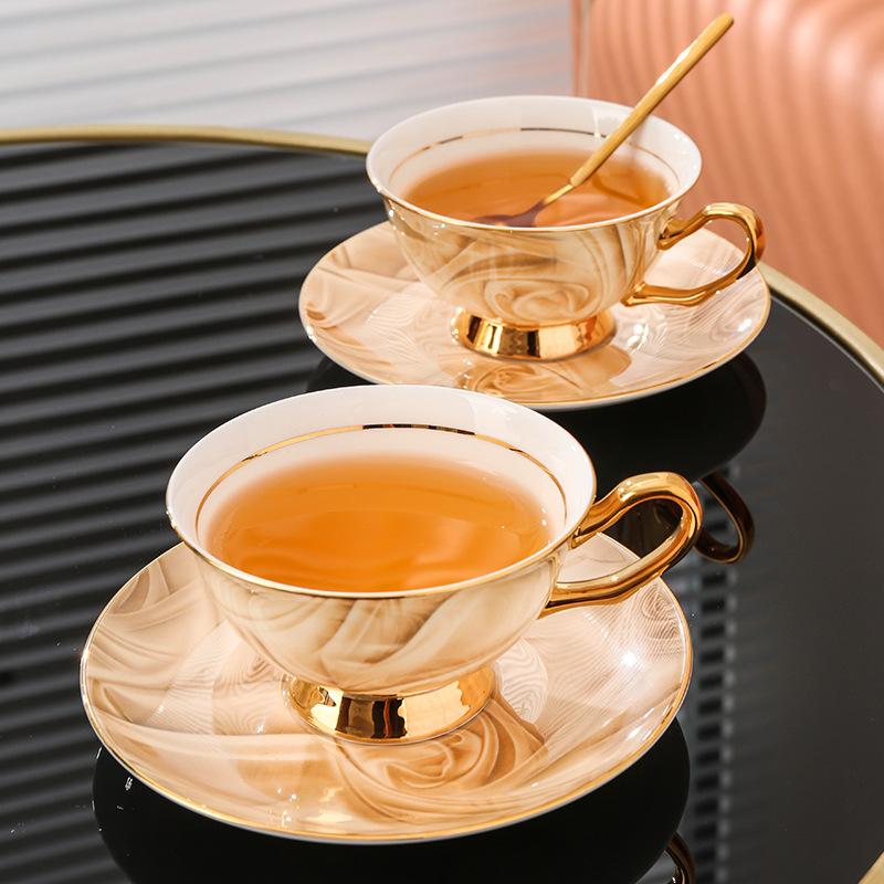 Coffee Tea Box - Exquisito recuerdo hueso China taza de