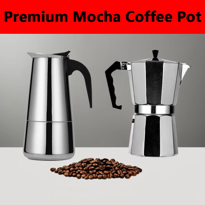 Coffee Tea Chocolate - Cafetera Moka Pot 50ml-600ml Cafetera percoladora