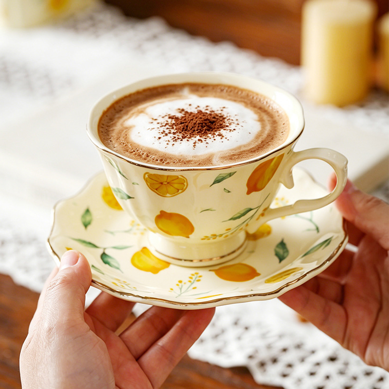 Taza de café de cerámica con d - Lemon Tea Coffee reseña y precio