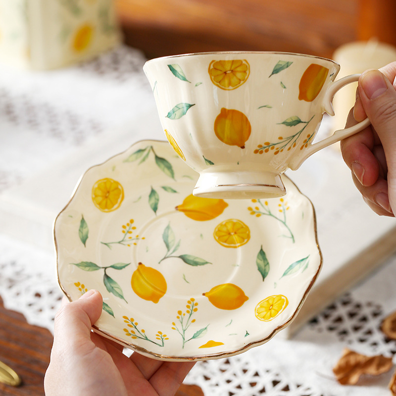 Taza de café de cerámica con d - Lemon Tea Coffee reseña y precio