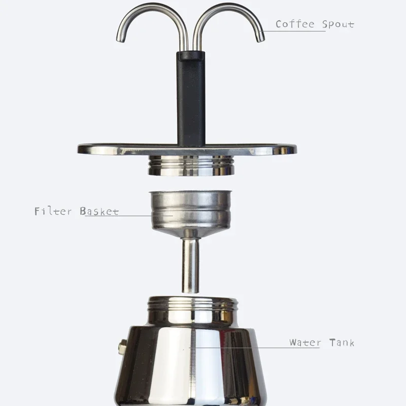 Mini olla Moka de 200ML, doble - Coffee Tea Chocolate reseña y precio