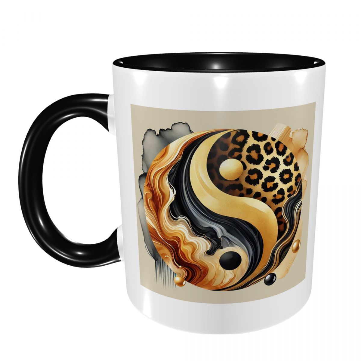 Taza de Cerámica con Diseño de - Coffee Tea Yin Yang reseña y precio