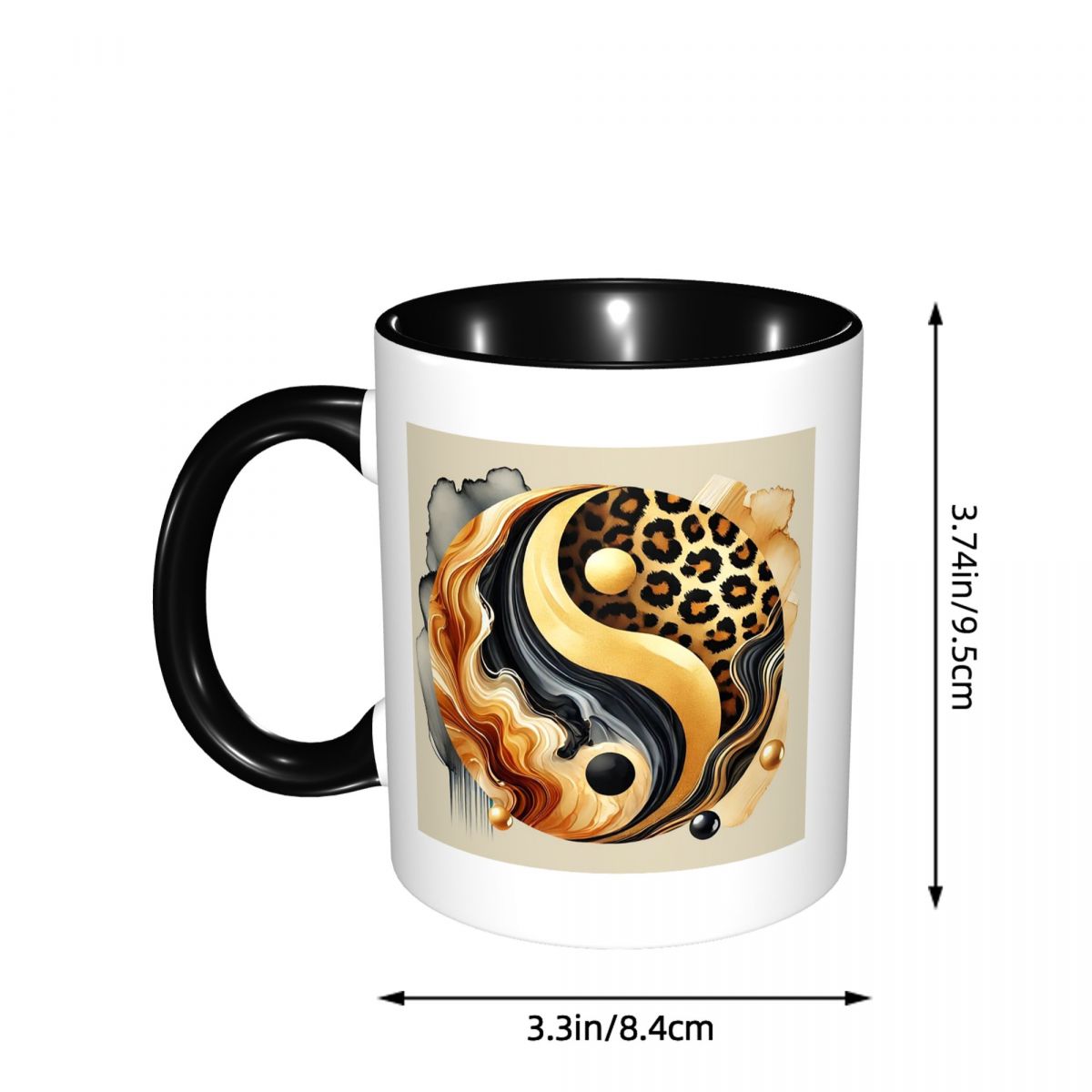 Taza de Cerámica con Diseño de - Coffee Tea Yin Yang reseña y precio