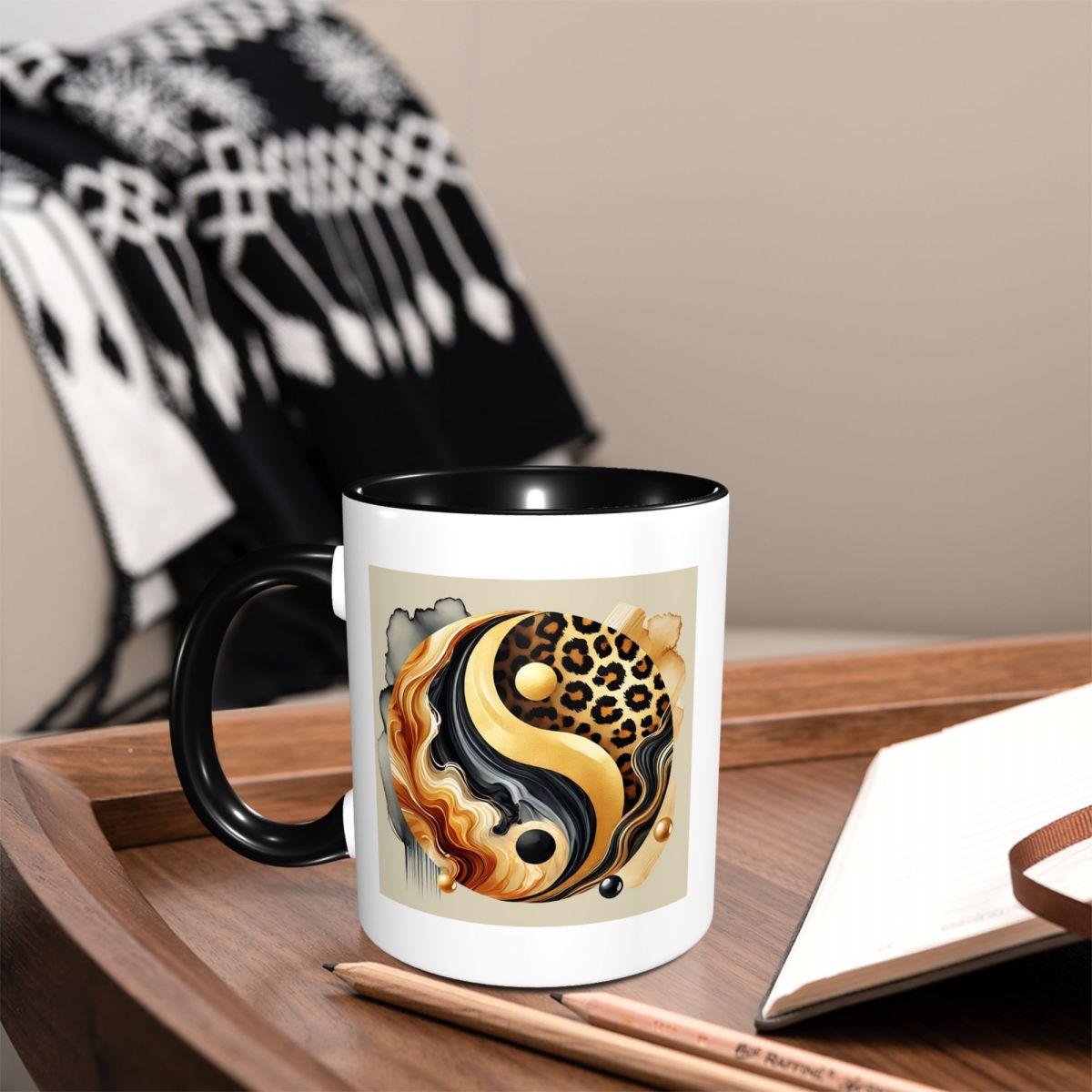 Taza de Cerámica con Diseño de - Coffee Tea Yin Yang reseña y precio