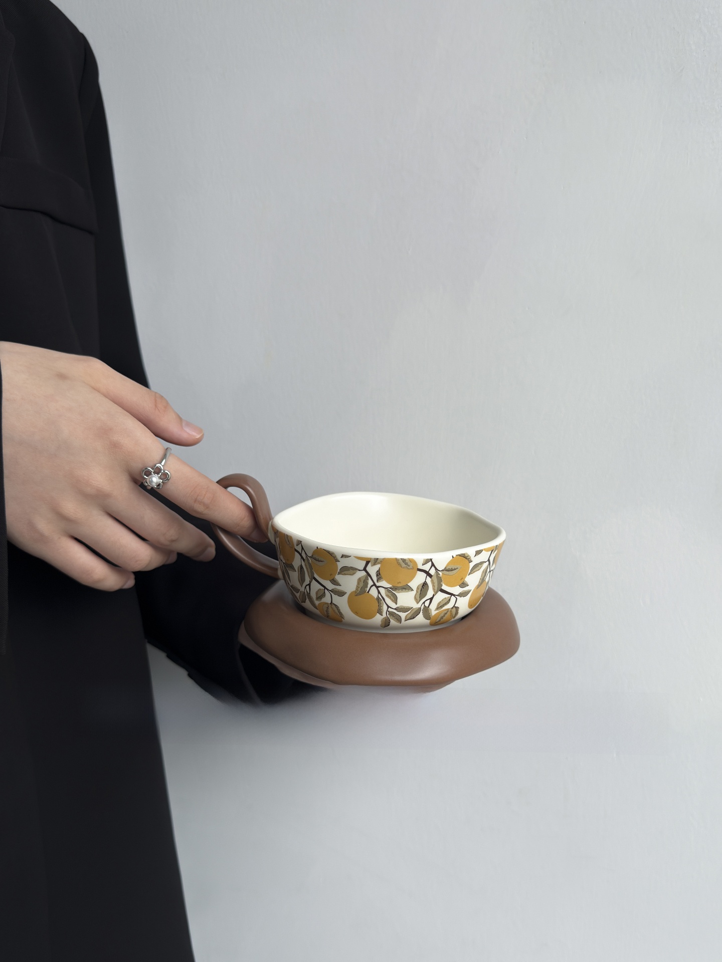 Juego de taza y plato de cerám - Lemon Tea Coffee reseña y precio