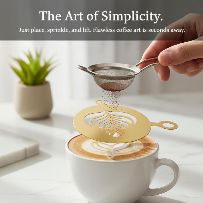 Juego de 4 Plantillas de Acero - Coffee Stencil Art reseña y precio