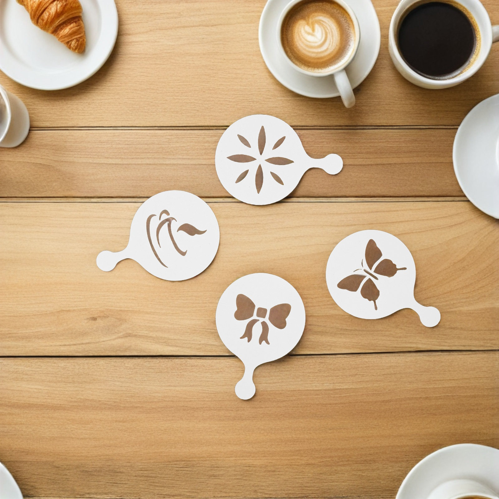 8 Plantillas Reutilizables de  - Coffee Stencil Art reseña y precio