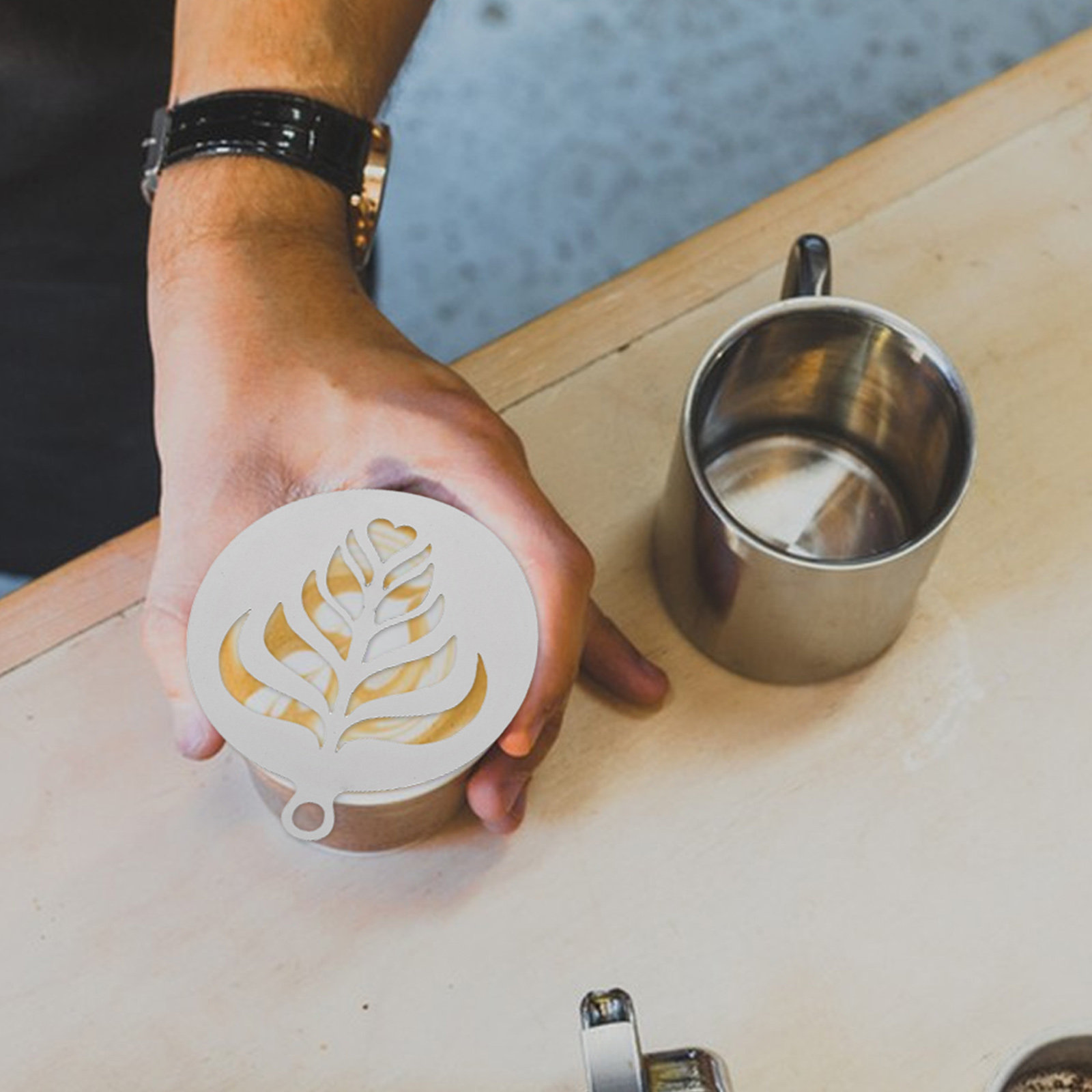 4 Plantillas de Acero Inoxidab - Coffee Stencil Art reseña y precio