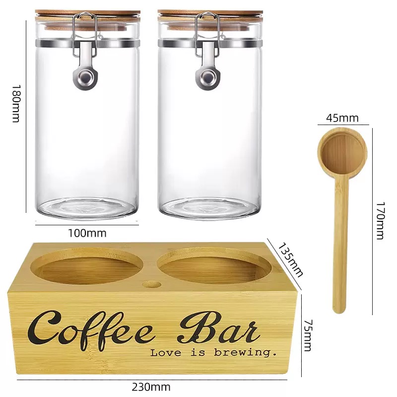 Frascos de almacenamiento de c - Coffee Tea Bean reseña y precio