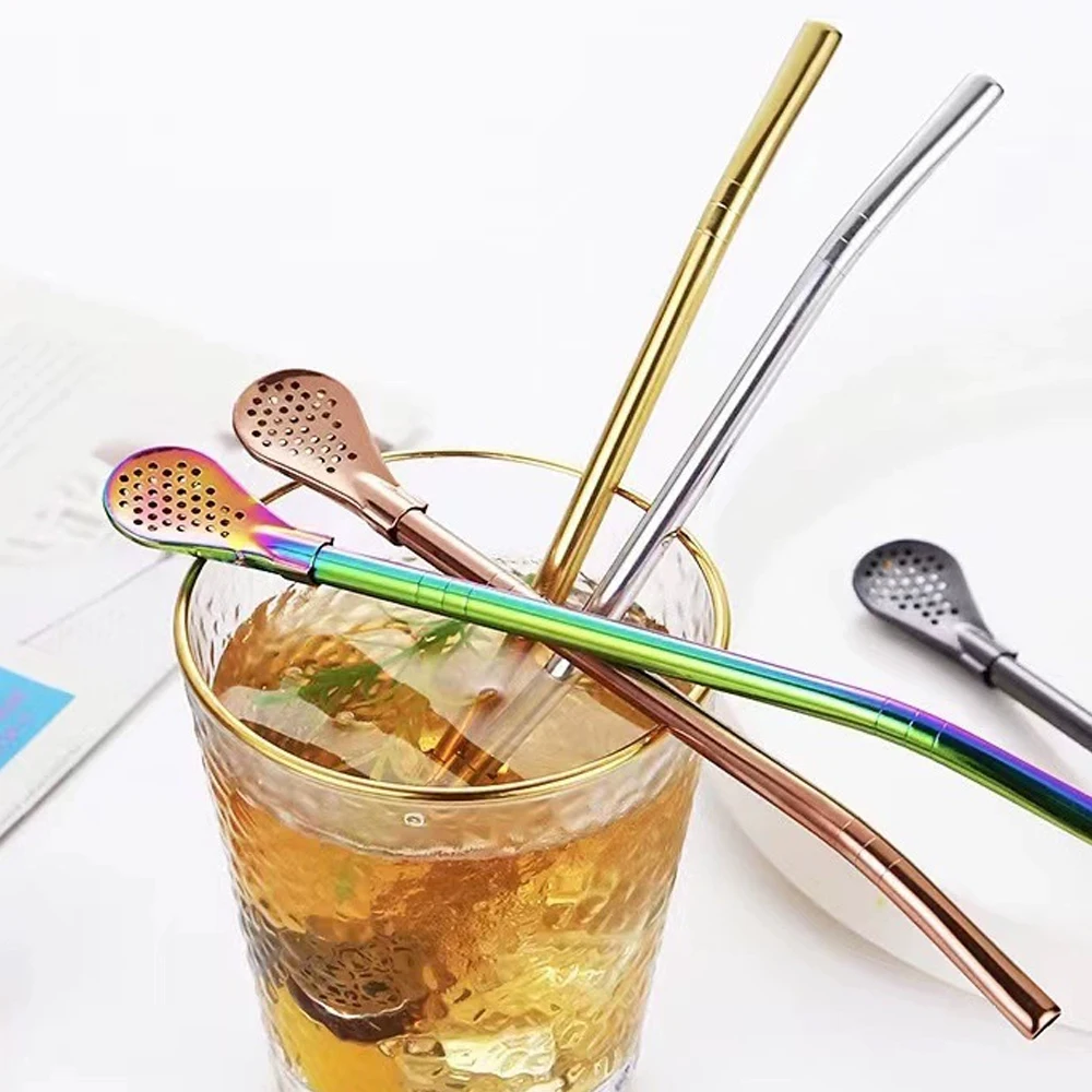 8pcs Filter Tea Straw Spoon Se - Coffee Tea Spoon reseña y precio