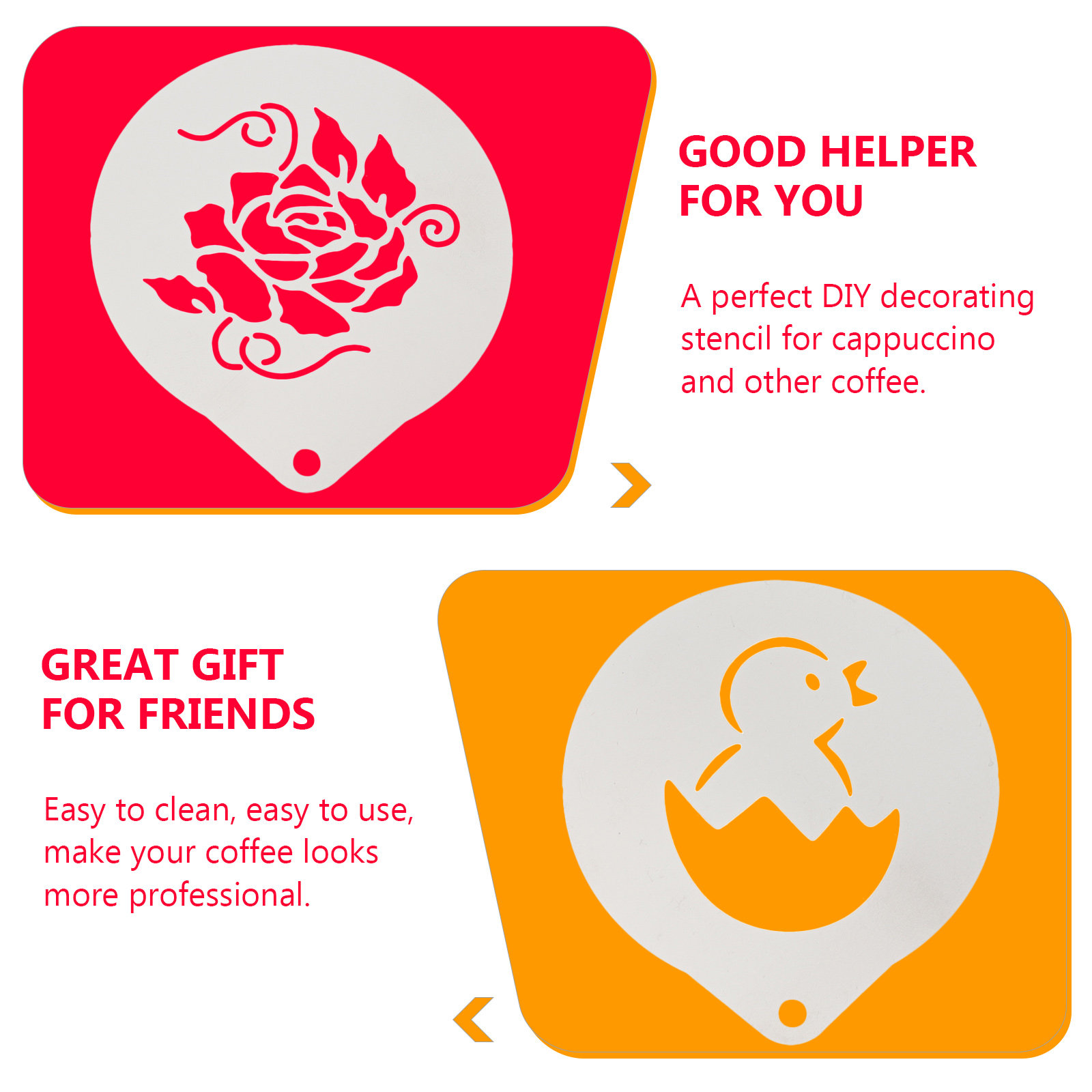Juego de 3 Plantillas de Acero - Coffee Stencil Art reseña y precio