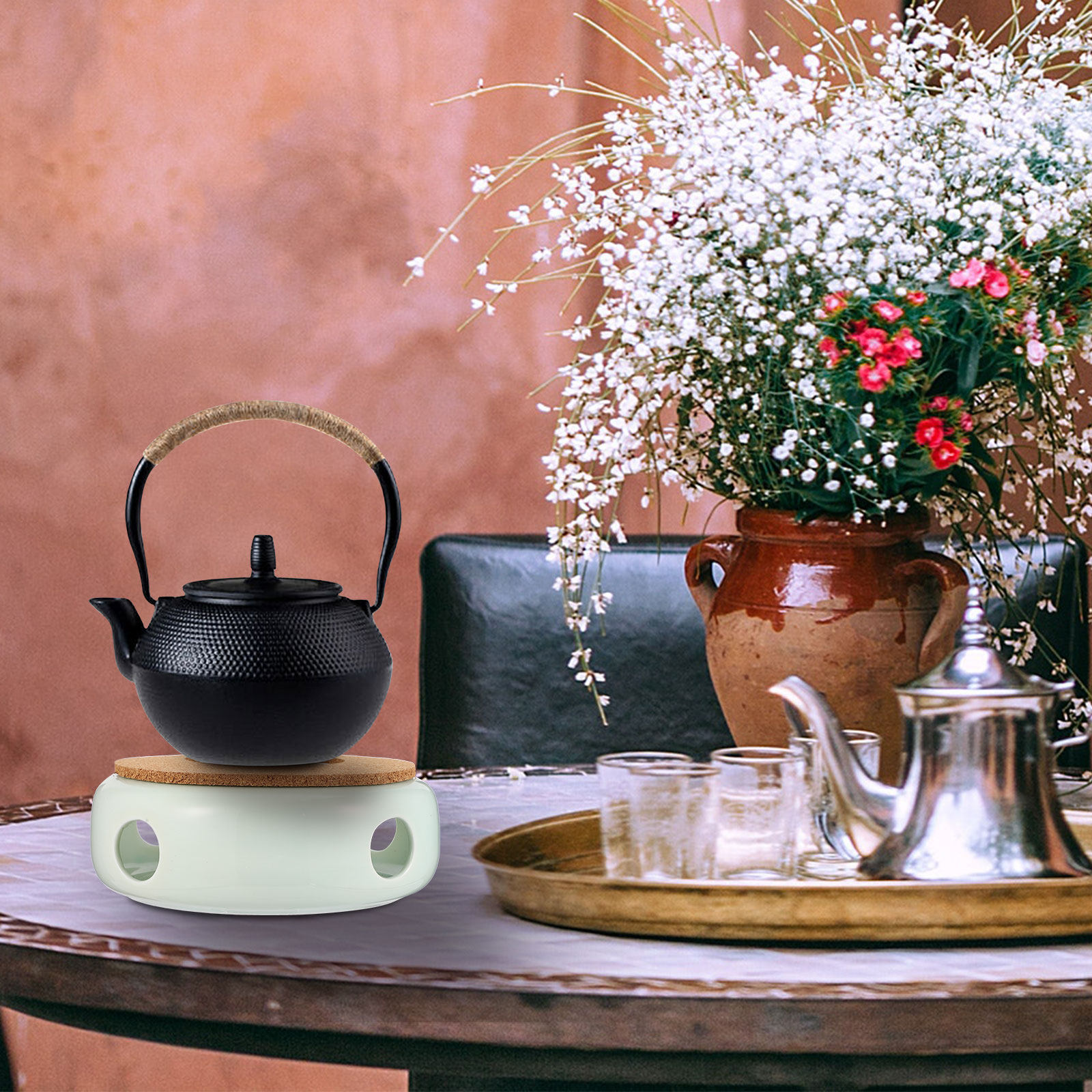Calentador de Teteras de Cerám - Coffee Tea Stand reseña y precio