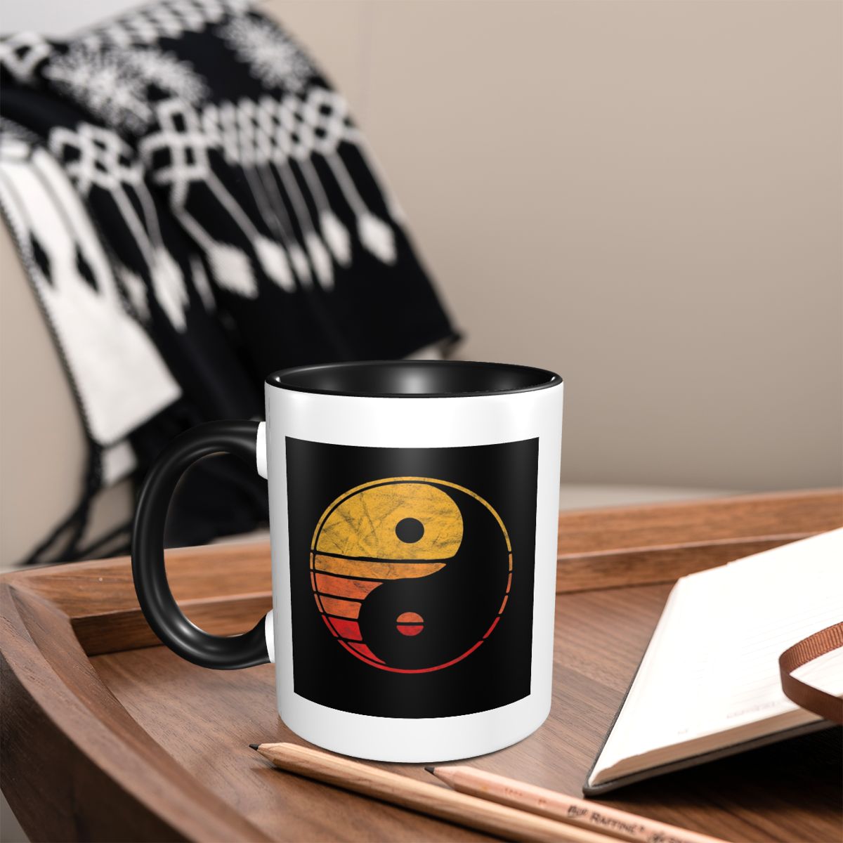 Taza de sol minimalista Vintag - Coffee Tea Yin Yang reseña y precio