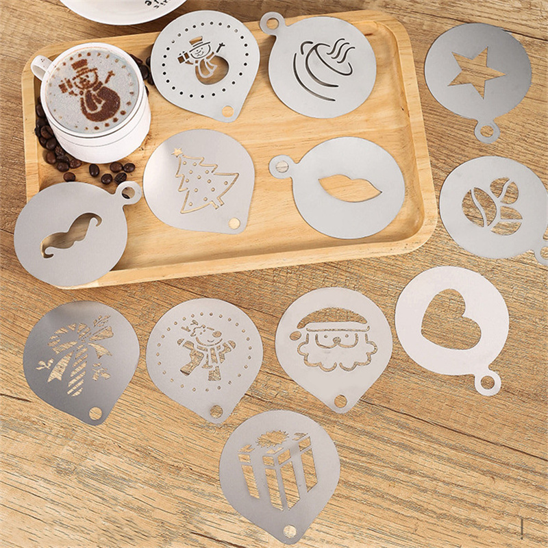 Plantilla de espuma de café de - Coffee Stencil Art reseña y precio