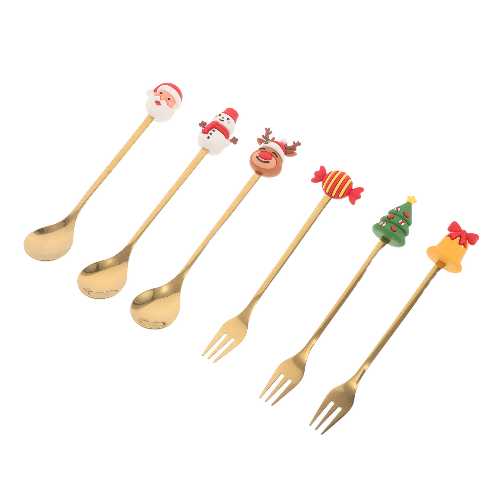 Juego de cubiertos navideños d - Coffee Tea Spoon reseña y precio