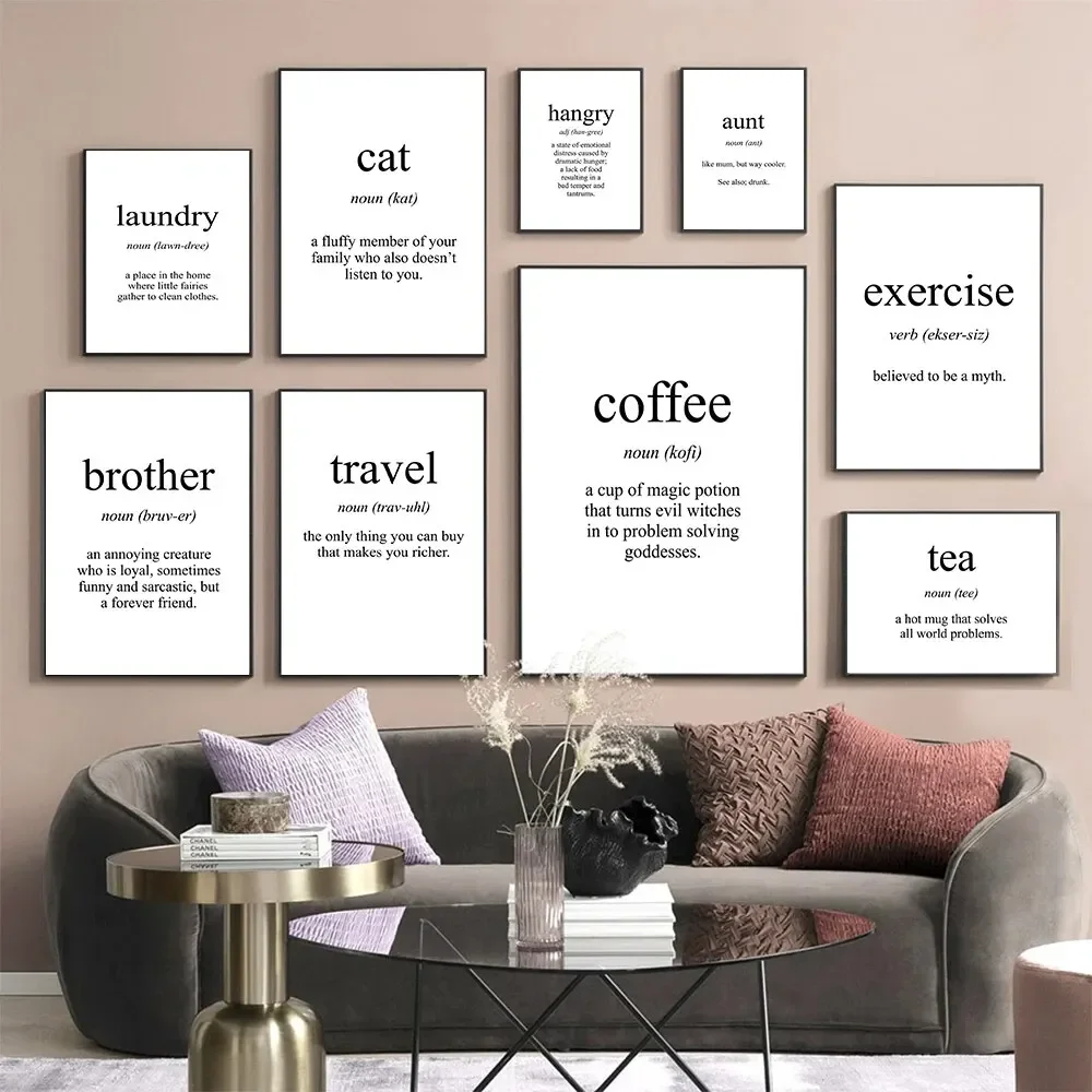 Cuadro decorativo en lienzo co - Coffee To Tea Meaning reseña y precio