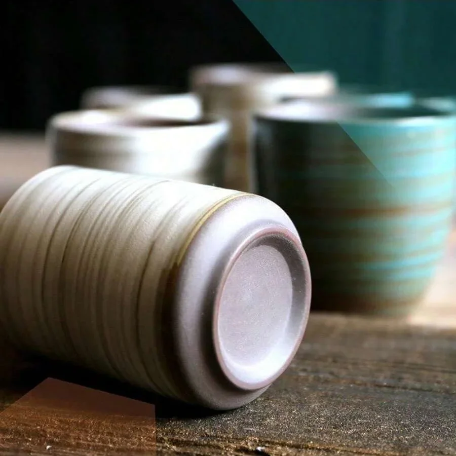 Taza de gres esmaltada craquel - Coffee Tea Uses reseña y precio