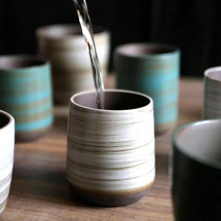 Taza de gres esmaltada craquel - Coffee Tea Uses reseña y precio