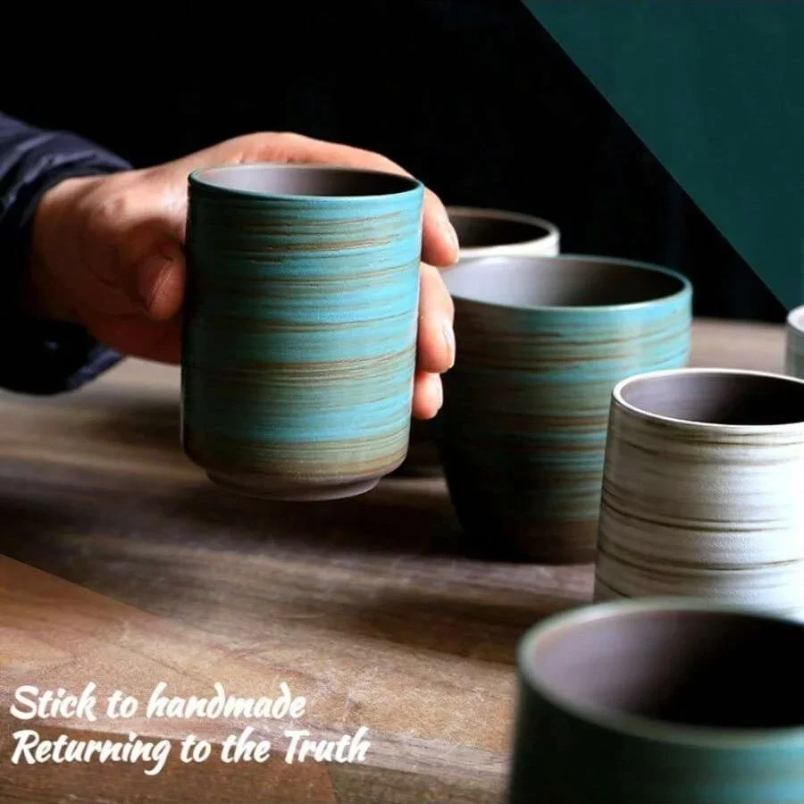 Taza de gres esmaltada craquel - Coffee Tea Uses reseña y precio