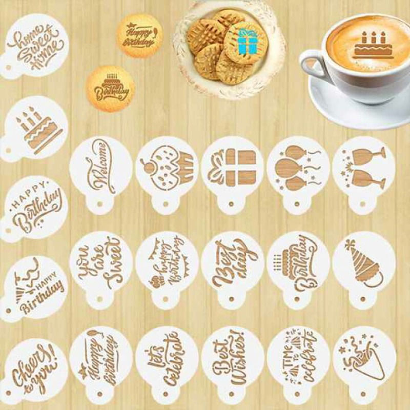 Juego de plantillas de arte La - Coffee Stencil Art reseña y precio