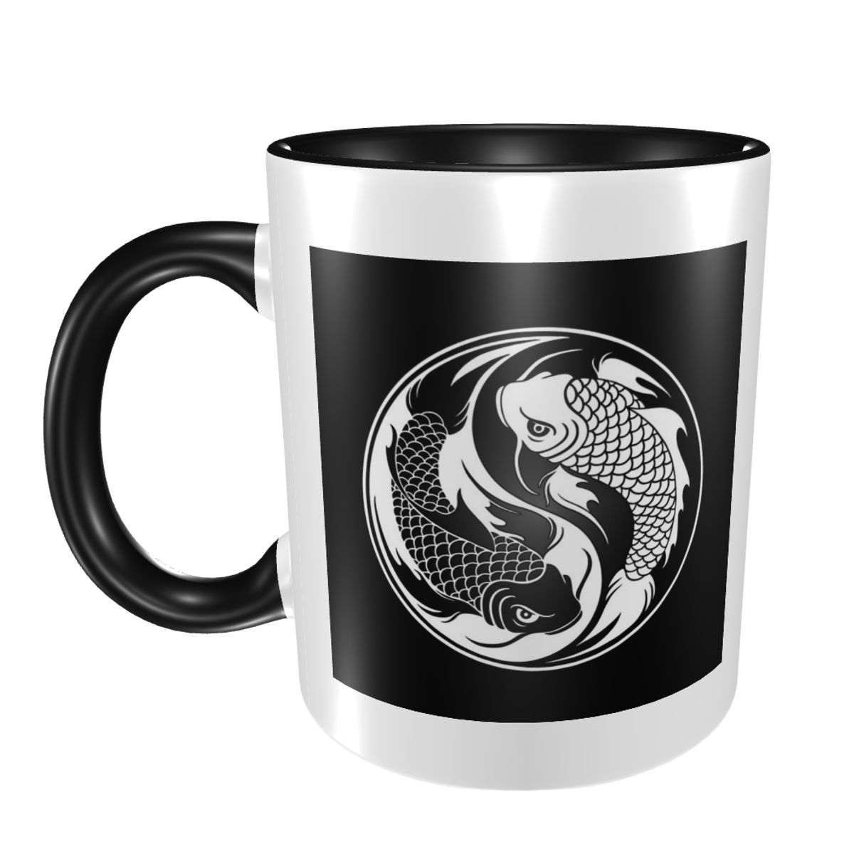 Taza de pescado Yin Yang Koi e - Coffee Tea Yin Yang reseña y precio