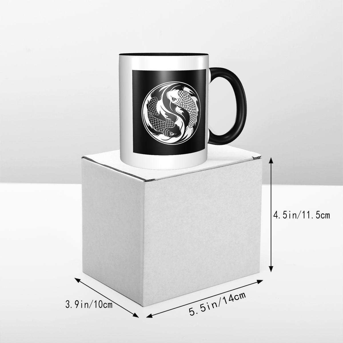 Taza de pescado Yin Yang Koi e - Coffee Tea Yin Yang reseña y precio