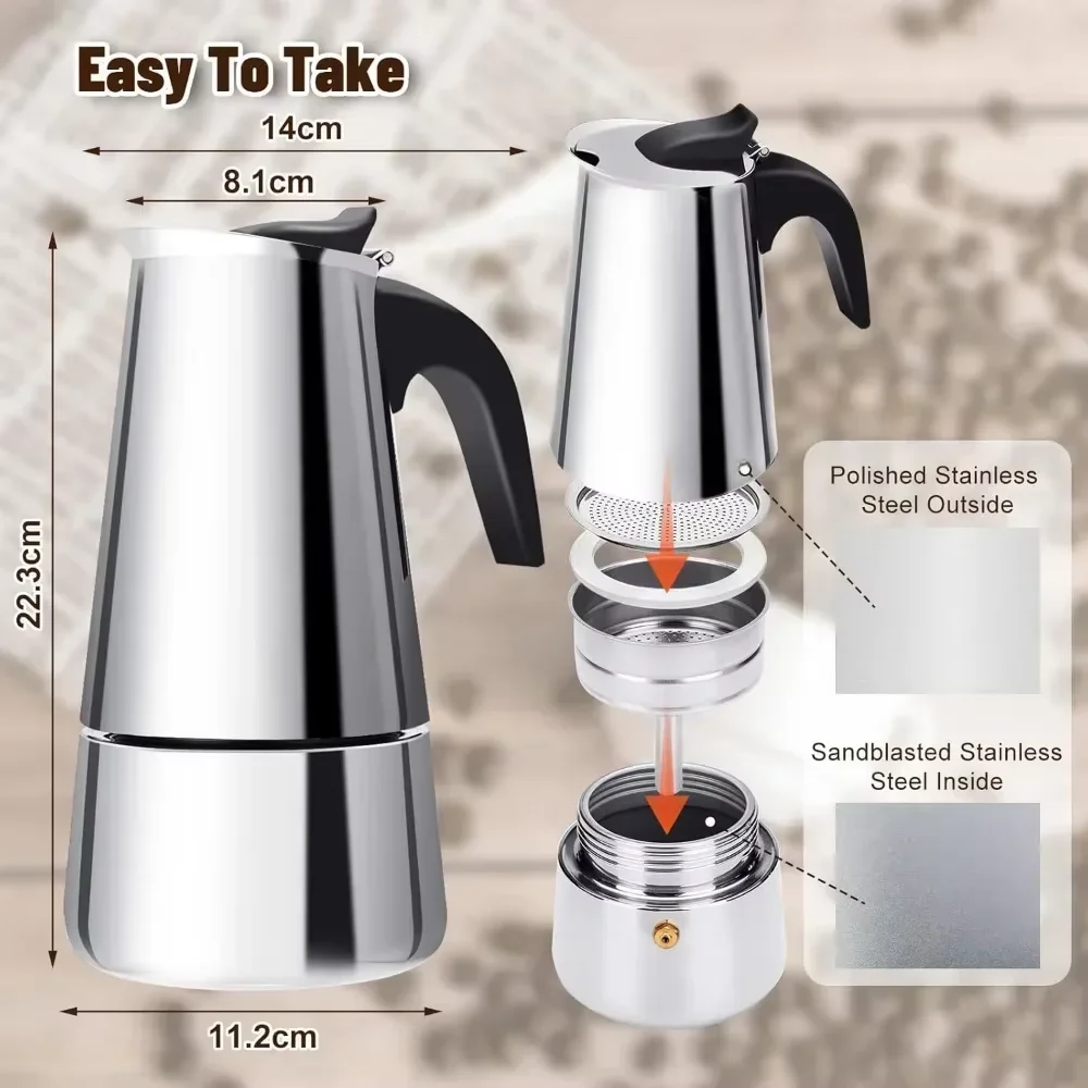 Cafetera Moka Pot 50ml-600ml C - Coffee Tea Chocolate reseña y precio